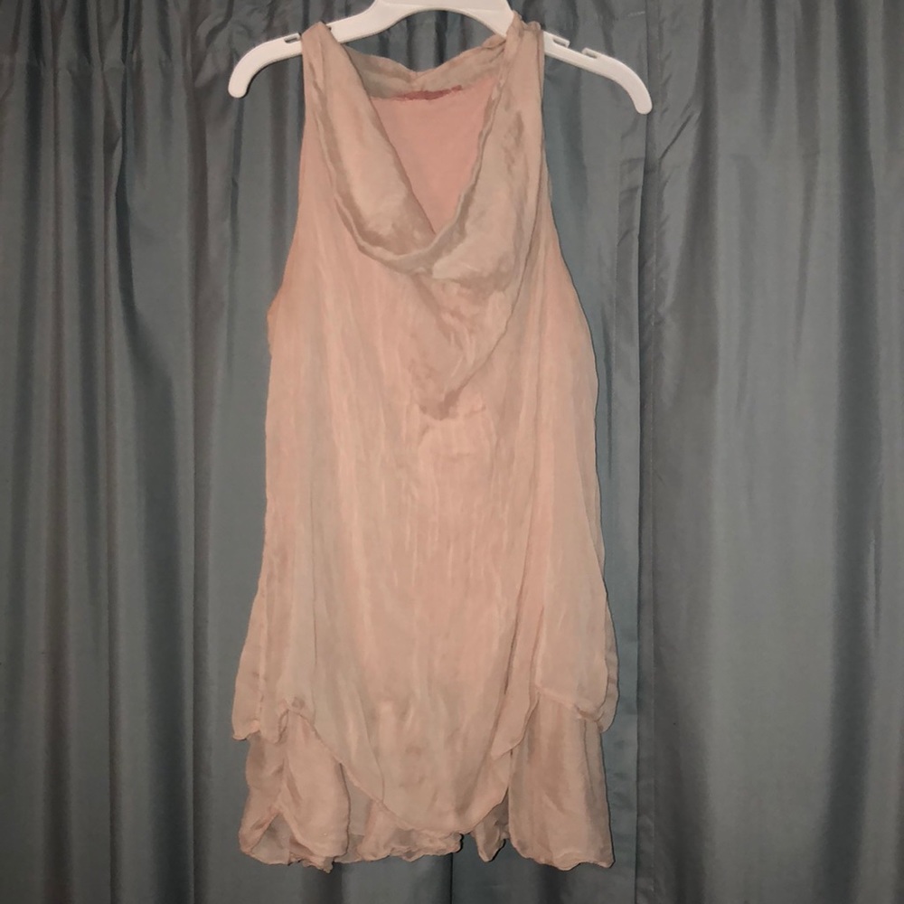 Pink flowy tank top
